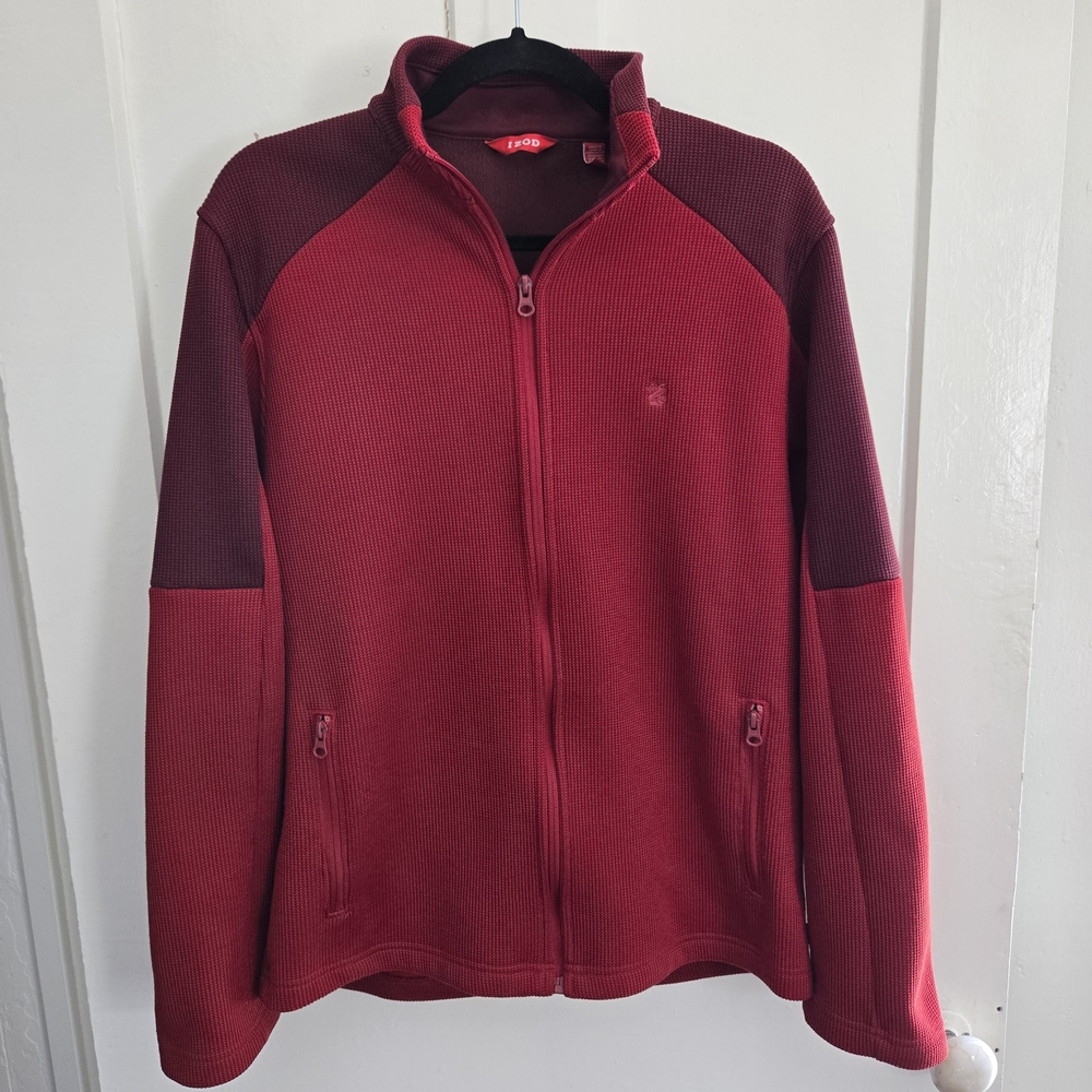 Izod Men's Red Zip Up‎ Sweater